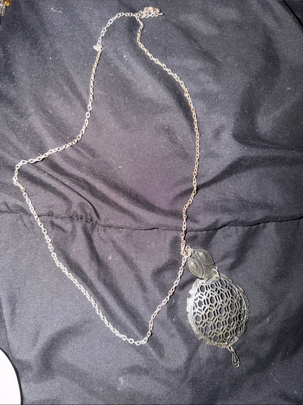 Silver Filigree Turtle Pendant Necklace - Women Jewelry